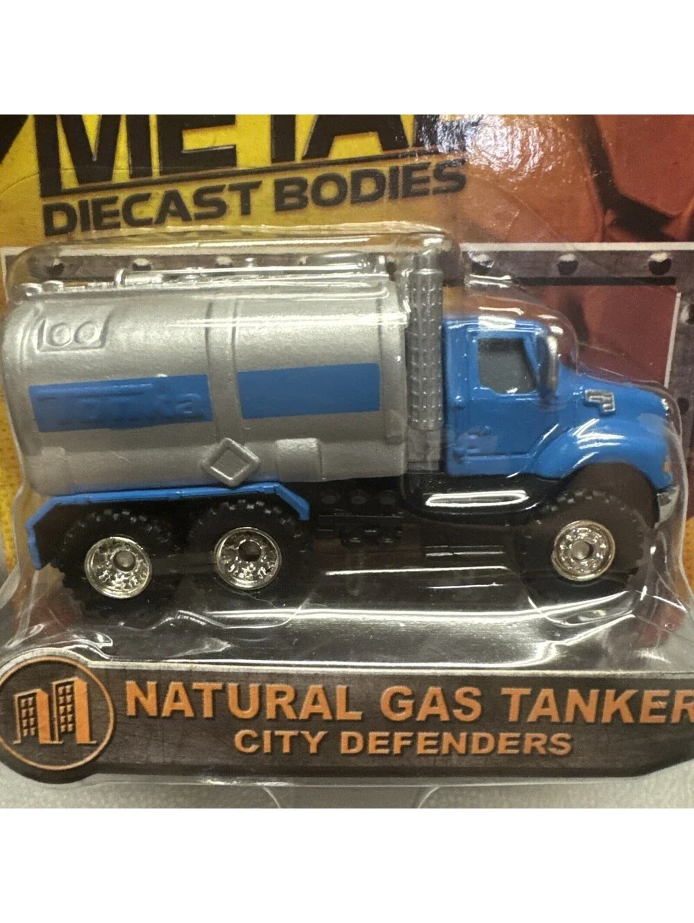 Tonka Metal Natural Gas Tanker Truck City Defenders 1:64 Blue 2014